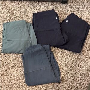 Lululemon Leggings - Black, Gray, Green